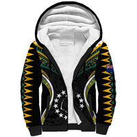 Polynesian Pride Manihiki Island Sherpa Hoodie Cook Islands Tribal Wave Style LT9 Unisex Black - Polynesian Pride