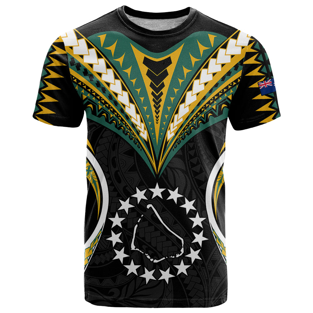 Custom Polynesian Pride Manihiki Island T Shirt Cook Islands Tribal Wave Style LT9 Black - Polynesian Pride