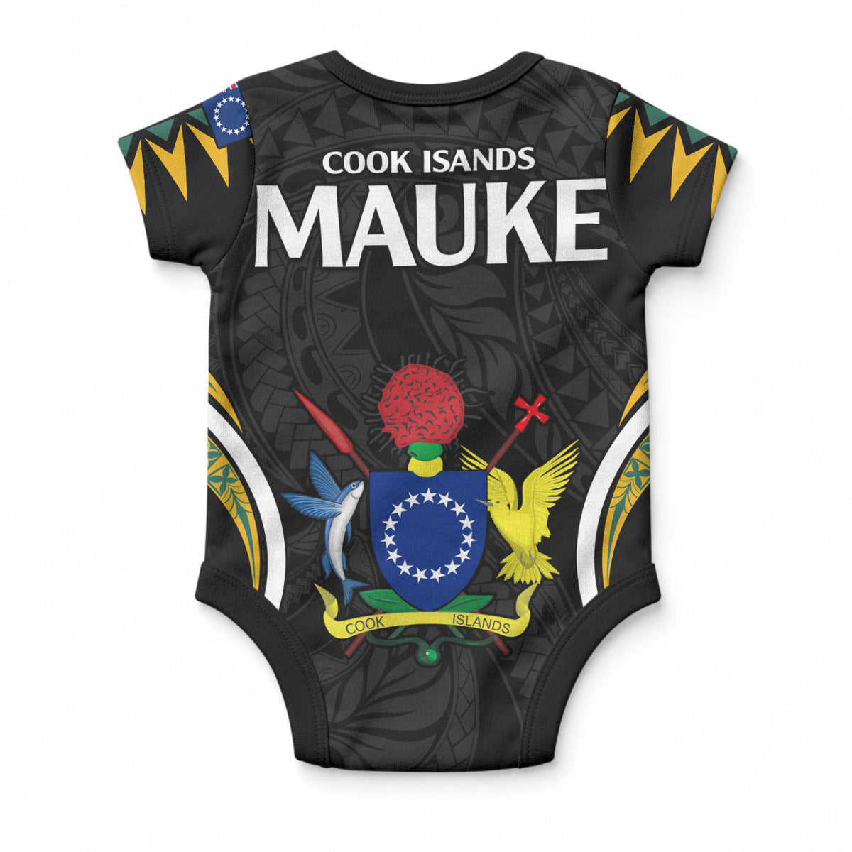 Polynesian Pride Mauke Island Baby Onesie Cook Islands Tribal Wave Style LT9 - Polynesian Pride