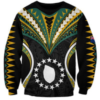 Polynesian Pride Mauke Island Sweatshirt Cook Islands Tribal Wave Style LT9 Unisex Black - Polynesian Pride