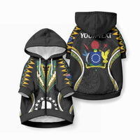 Personalised Polynesian Pride Mitiaro Island Pet Hoodie Cook Islands Tribal Wave Style LT9 Zip-up Black - Polynesian Pride