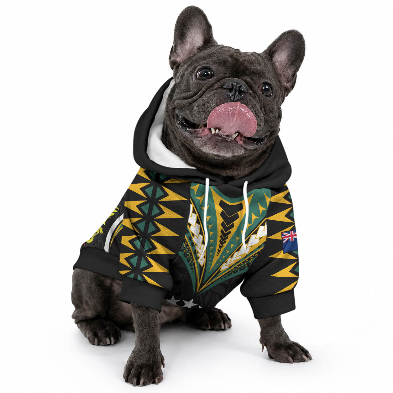 Polynesian Pride Palmerston Island Pet Hoodie Cook Islands Tribal Wave Style LT9 - Polynesian Pride