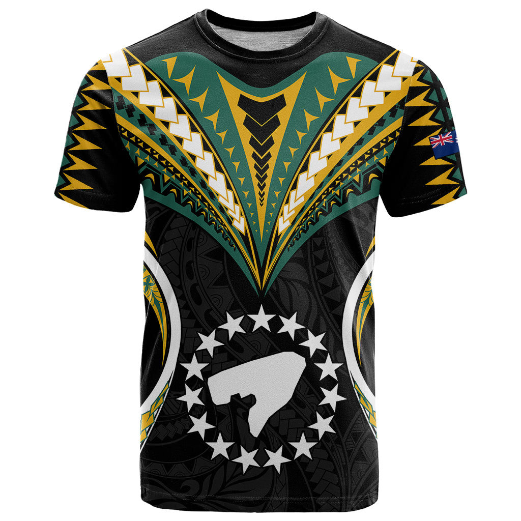 Polynesian Pride Pukapuka Island T Shirt Cook Islands Tribal Wave Style LT9 Black - Polynesian Pride