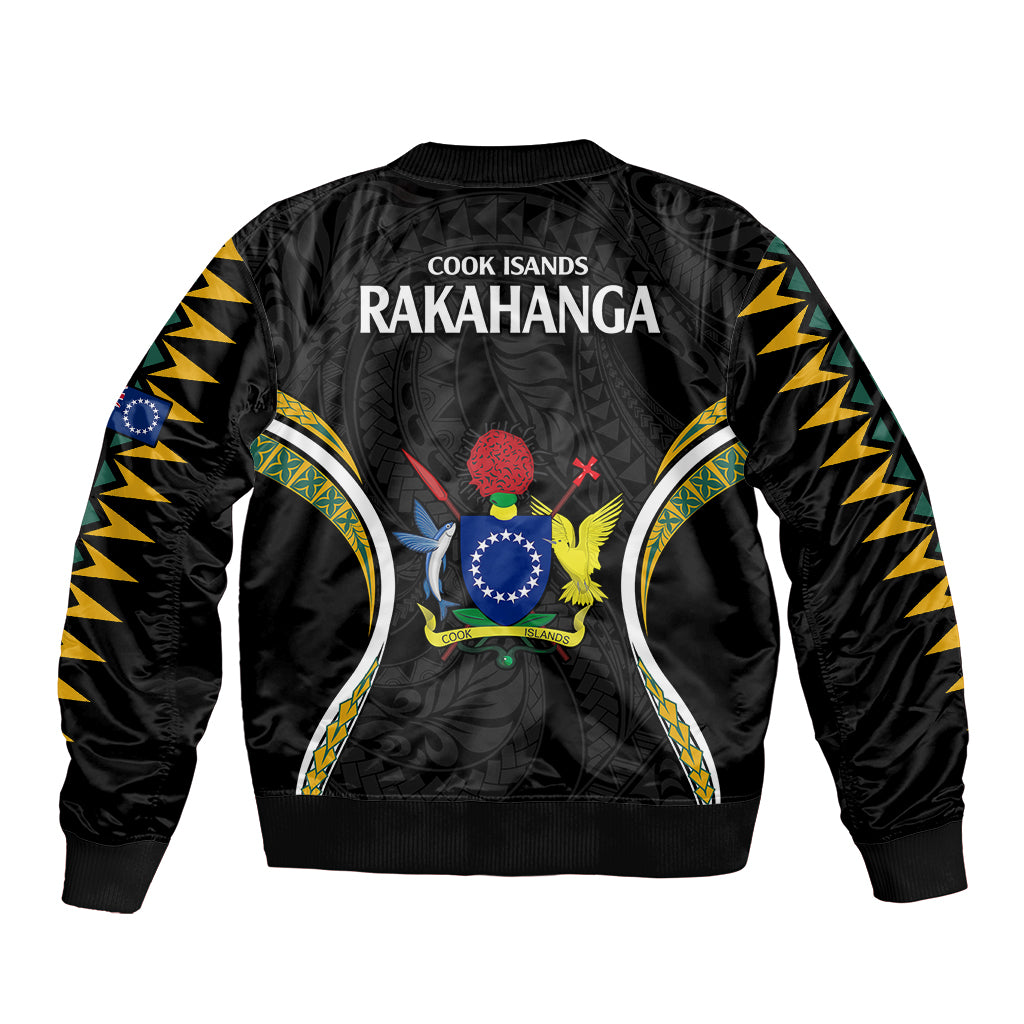 Polynesian Pride Rakahanga Island Bomber Jacket Cook Islands Tribal Wave Style LT9 - Polynesian Pride