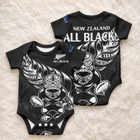New Zealand Black Rugby Baby Onesie LT9 - Polynesian Pride
