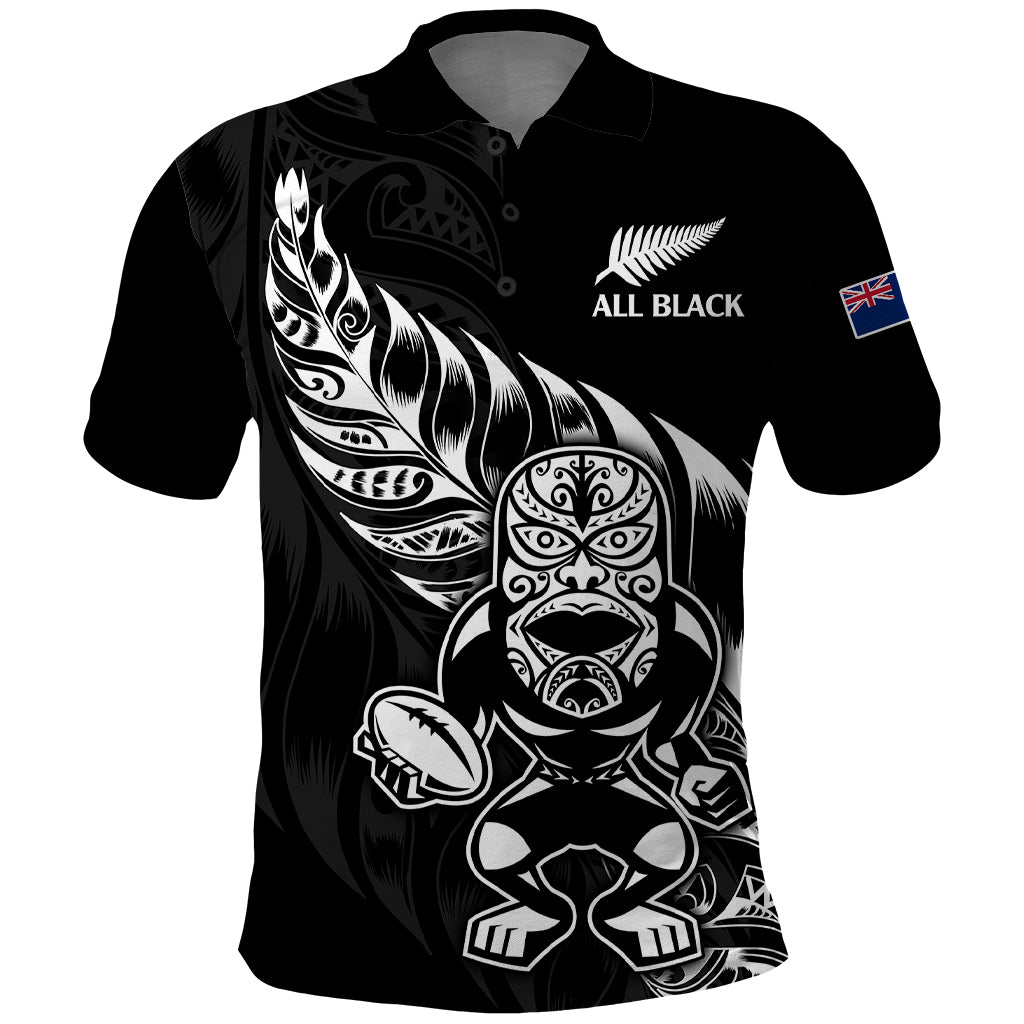 New Zealand All Black Rugby Polo Shirt - LT9 Black - Polynesian Pride