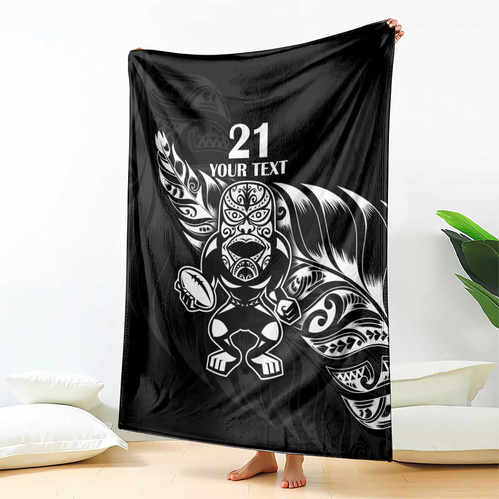 New Zealand Rugby Custom Blanket Opango All Black Fern LT9 - Polynesian Pride