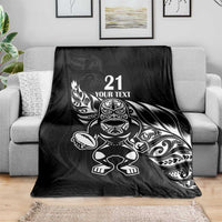 New Zealand Rugby Custom Blanket Opango All Black Fern LT9 - Polynesian Pride