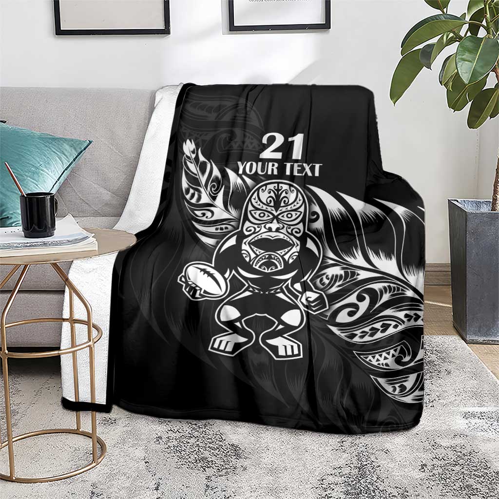 New Zealand Rugby Custom Blanket Opango All Black Fern LT9 - Polynesian Pride