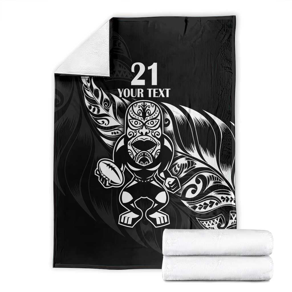 New Zealand Rugby Custom Blanket Opango All Black Fern LT9 - Polynesian Pride
