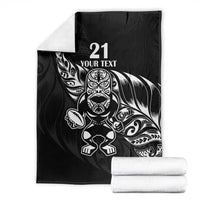 New Zealand Rugby Custom Blanket Opango All Black Fern LT9 - Polynesian Pride
