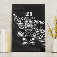 New Zealand Rugby Custom Canvas Wall Art Opango All Black Fern LT9 Without Frame Black - Polynesian Pride