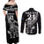 New Zealand Rugby Custom Couples Matching Off Shoulder Maxi Dress and Long Sleeve Button Shirt Opango All Black Fern