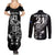 New Zealand Rugby Custom Couples Matching Summer Maxi Dress and Long Sleeve Button Shirt Opango All Black Fern