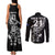 New Zealand Rugby Custom Couples Matching Tank Maxi Dress and Long Sleeve Button Shirt Opango All Black Fern