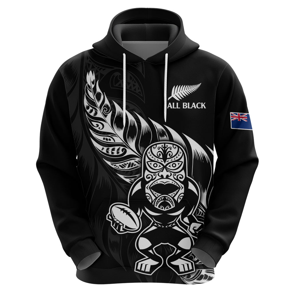 (Custom Text and Number) New Zealand All Black Rugby Hoodie LT9 - Polynesian Pride
