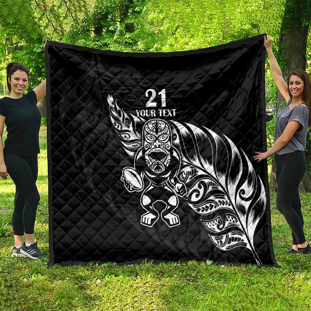 New Zealand Rugby Custom Quilt Opango All Black Fern LT9 - Polynesian Pride