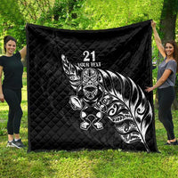 New Zealand Rugby Custom Quilt Opango All Black Fern LT9 - Polynesian Pride