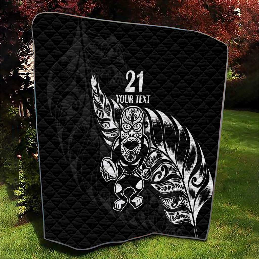 New Zealand Rugby Custom Quilt Opango All Black Fern LT9 - Polynesian Pride
