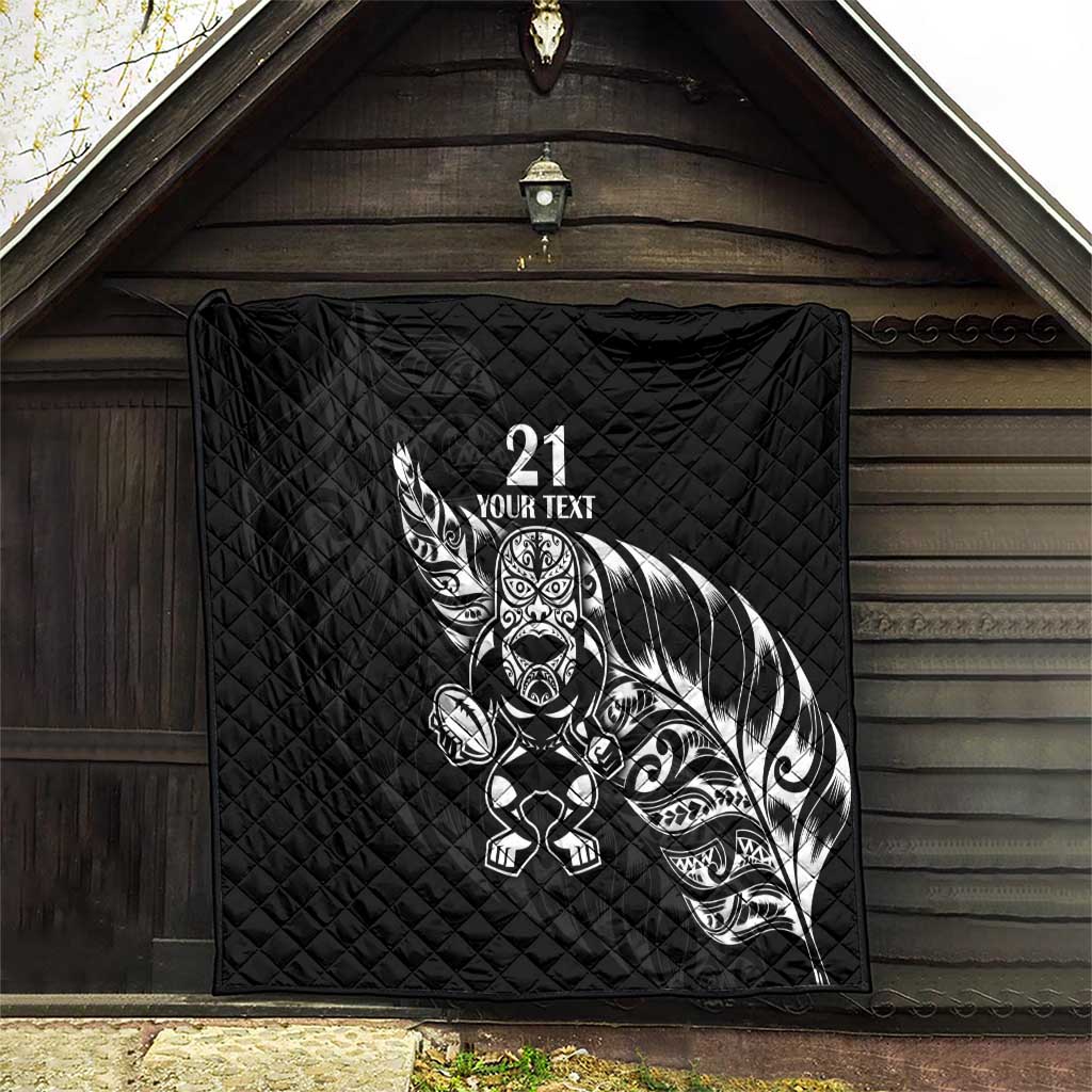 New Zealand Rugby Custom Quilt Opango All Black Fern LT9 - Polynesian Pride