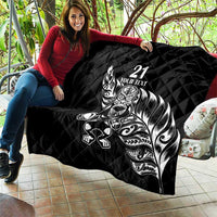 New Zealand Rugby Custom Quilt Opango All Black Fern LT9 - Polynesian Pride