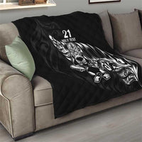 New Zealand Rugby Custom Quilt Opango All Black Fern LT9 - Polynesian Pride