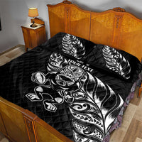 New Zealand Rugby Custom Quilt Bed Set Opango All Black Fern LT9 - Polynesian Pride