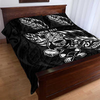 New Zealand Rugby Custom Quilt Bed Set Opango All Black Fern LT9 - Polynesian Pride