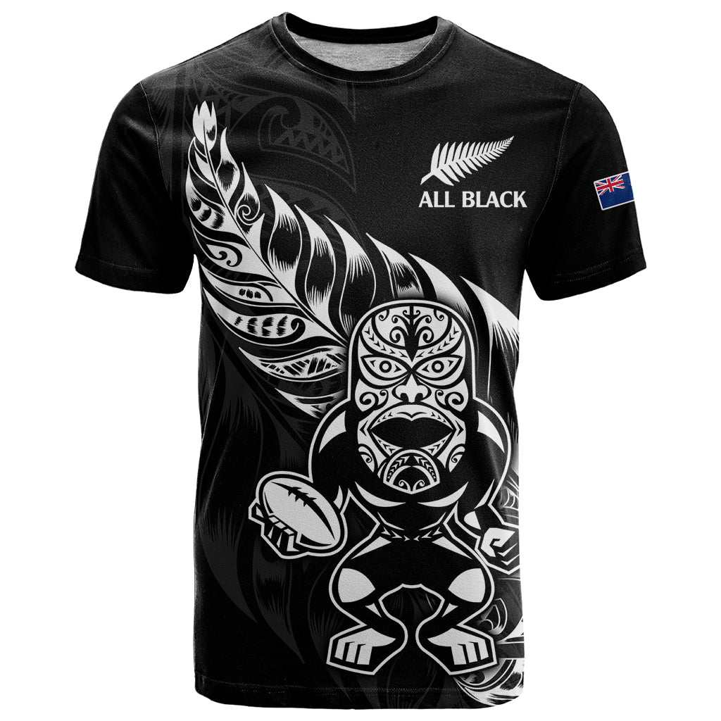 Aotearoa Rugby – Custom Name & Number T-Shirt – Black LT9 Black - Polynesian Pride