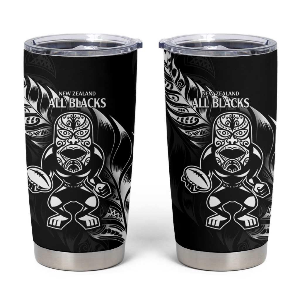 New Zealand All Black Rugby Custom Tumbler Cup LT9 Black - Polynesian Pride