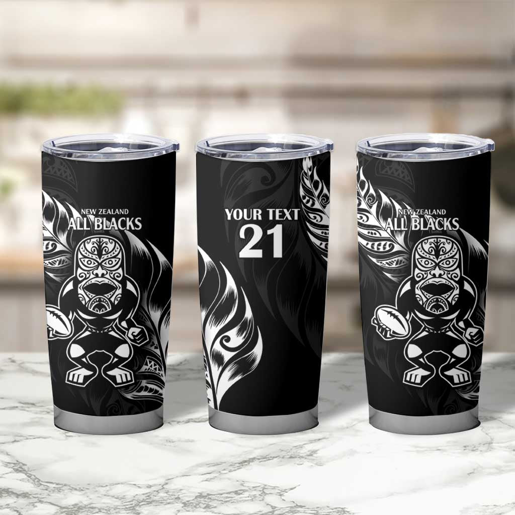 New Zealand All Black Rugby Custom Tumbler Cup LT9 - Polynesian Pride