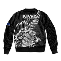 New Zealand Kiwi Rugby Sleeve Zip Bomber Jacket LT9 - Polynesian Pride