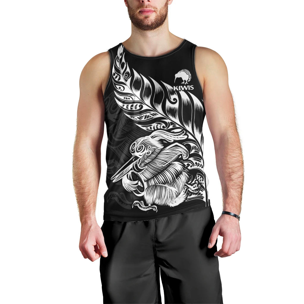 (Custom Text And Number) New Zealand Kiwi Rugby Men Tank Top LT9 - Polynesian Pride