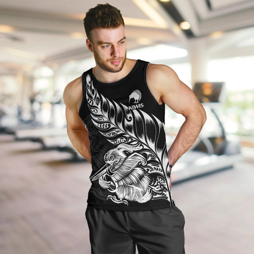 (Custom Text And Number) New Zealand Kiwi Rugby Men Tank Top LT9 - Polynesian Pride