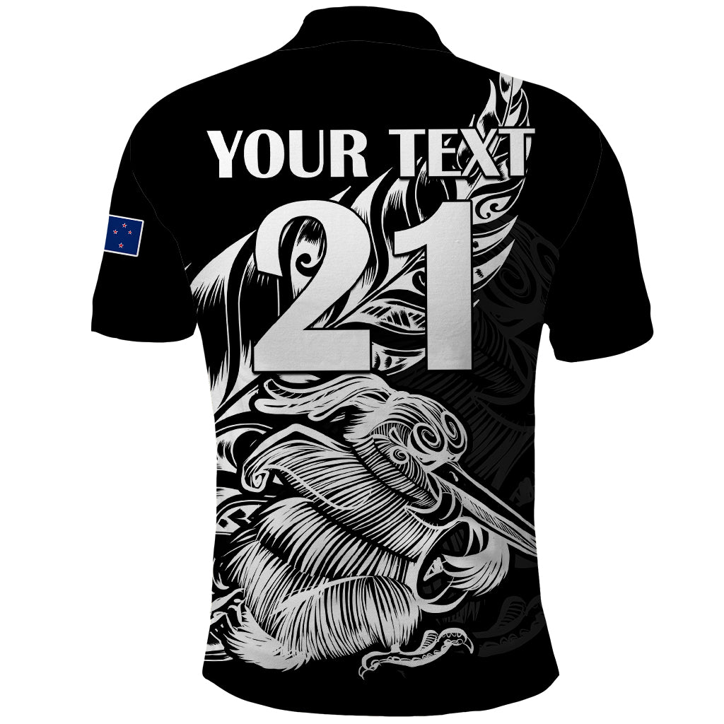 (Custom Text and Number) New Zealand Kiwi Rugby Polo Shirt LT9 - Polynesian Pride