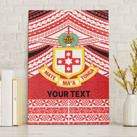 Personalised Kolisi Tonga College Atele Canvas Wall Art Polynesian Ngatu Tribal LT9 Without Frame Red - Polynesian Pride