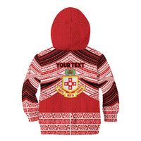 Personalised Kolisi Tonga College Atele Kid Hoodie Polynesian Ngatu Tribal LT9 - Polynesian Pride