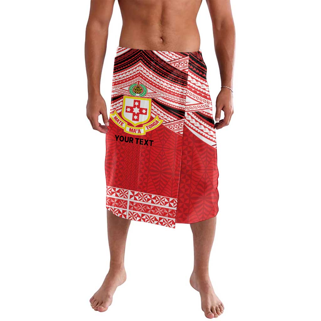 Personalised Kolisi Tonga College Atele Lavalava Polynesian Ngatu Tribal LT9 Red - Polynesian Pride