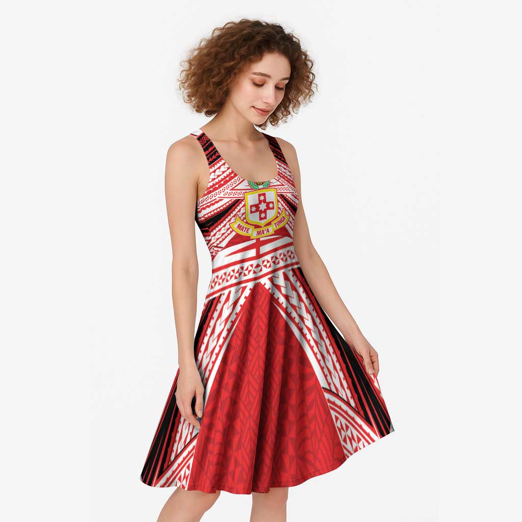 Personalised Kolisi Tonga College Atele Midi Dress Polynesian Ngatu Tribal LT9 - Polynesian Pride