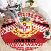 Personalised Kolisi Tonga College Atele Round Carpet Polynesian Ngatu Tribal LT9 - Polynesian Pride