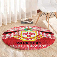 Personalised Kolisi Tonga College Atele Round Carpet Polynesian Ngatu Tribal LT9 - Polynesian Pride
