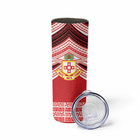 Personalised Kolisi Tonga College Atele Skinny Tumbler Polynesian Ngatu Tribal LT9 - Polynesian Pride