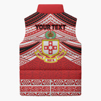 Personalised Kolisi Tonga College Atele Sleeveless Puffer Jacket Polynesian Ngatu Tribal LT9 - Polynesian Pride