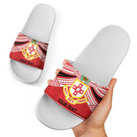 Personalised Kolisi Tonga College Atele Slide Sandals Polynesian Ngatu Tribal LT9 - Polynesian Pride