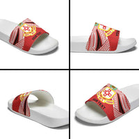 Personalised Kolisi Tonga College Atele Slide Sandals Polynesian Ngatu Tribal LT9 - Polynesian Pride