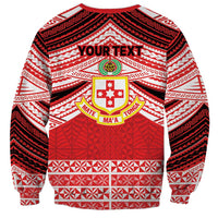 Personalised Kolisi Tonga College Atele Sweatshirt Polynesian Ngatu Tribal LT9 - Polynesian Pride