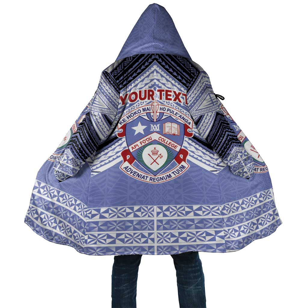 Personalised Tonga Apifoou College Cloak Polynesian Ngatu Tribal LT9 Unisex Blue - Polynesian Pride
