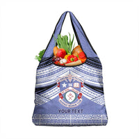 Personalised Tonga Apifoou College Grocery Bag Polynesian Ngatu Tribal LT9 1-pack One Size Blue - Polynesian Pride