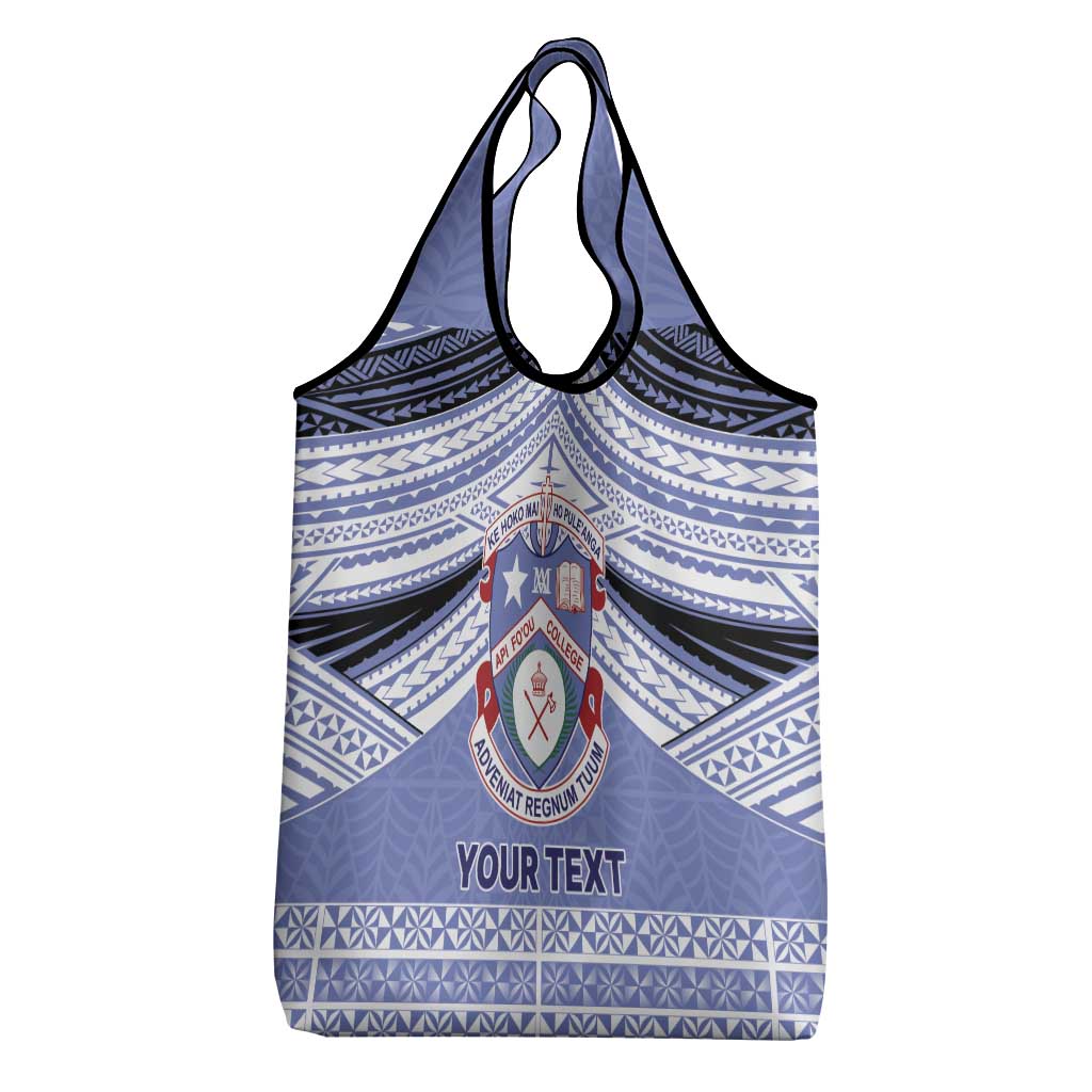 Personalised Tonga Apifoou College Grocery Bag Polynesian Ngatu Tribal LT9 - Polynesian Pride