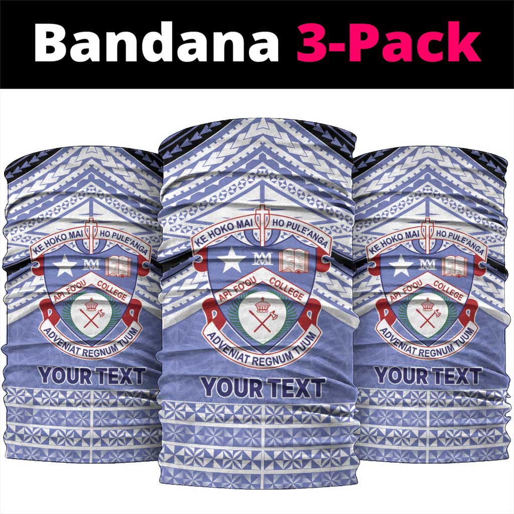 Personalised Tonga Apifoou College Neck Gaiter Polynesian Ngatu Tribal LT9 package One Size: 25*50cm Blue - Polynesian Pride